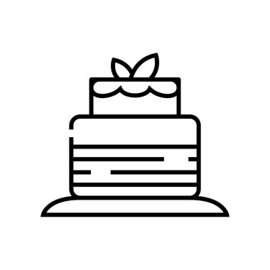 Kek çizgisi simgesi, kavram işareti, ana hatlı vektör çizimi, doğrusal sembol.