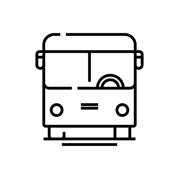 Busliniensymbol, Konzeptzeichen, Umrissvektorabbildung, lineares Symbol. — Stockvektor