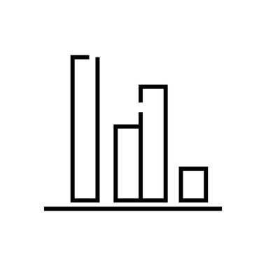Karşılaştırma çizelgesi simgesi, konsept işareti, taslak vektör çizimi, doğrusal sembol.
