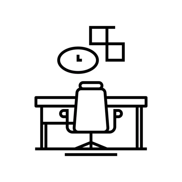 Icône de ligne de vue de Cabinet, signe de concept, illustration vectorielle de contour, symbole linéaire . — Image vectorielle