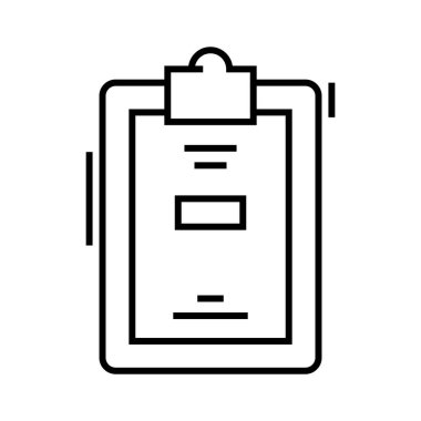 Pano çizgisi simgesi, kavram işareti, taslak vektör çizimi, doğrusal sembol.