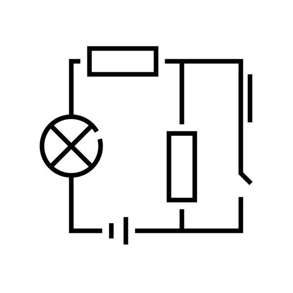 Schéma de classe icône de ligne, signe conceptuel, illustration vectorielle de contour, symbole linéaire . — Image vectorielle