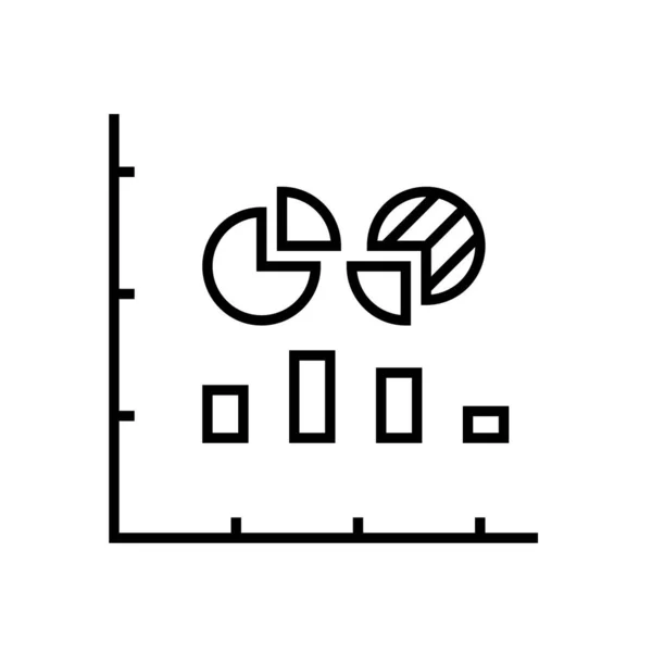 Icono de línea de datos del gráfico, signo de concepto, ilustración de vector de contorno, símbolo lineal . — Archivo Imágenes Vectoriales