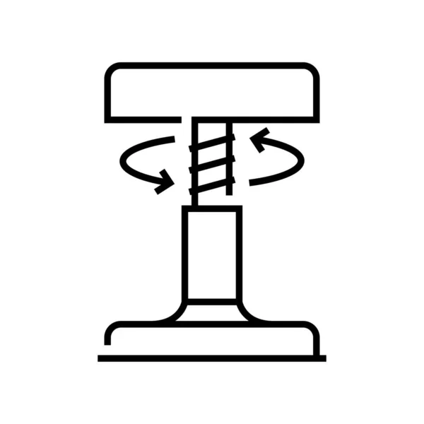 Icono de línea de silla de clase, signo de concepto, ilustración de vector de contorno, símbolo lineal . — Archivo Imágenes Vectoriales