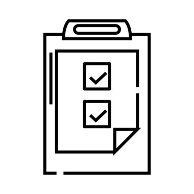 Temiz hedefler çizgisi simgesi, konsept işareti, taslak vektör çizimi, doğrusal sembol.