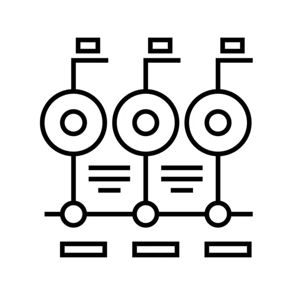 Icône de ligne de configuration compliquée, signe conceptuel, illustration vectorielle de contour, symbole linéaire . — Image vectorielle