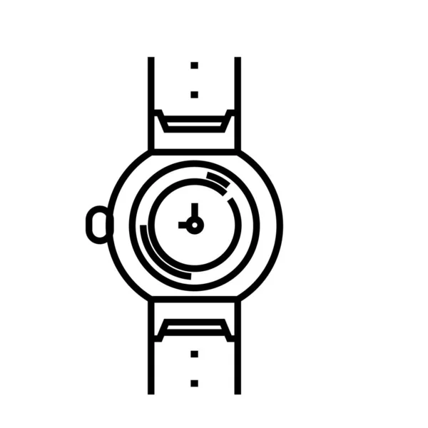 時計セットラインアイコン、コンセプトサイン、アウトラインベクトルイラスト、リニアシンボル. — ストックベクタ