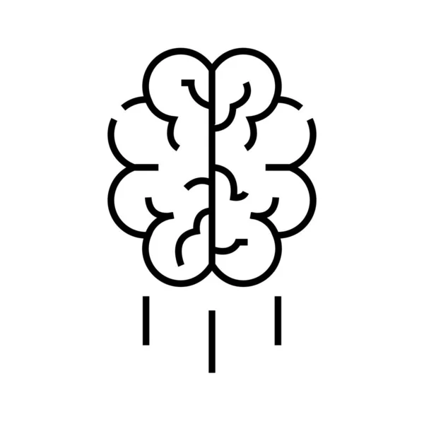 Ícone de linha de brainstorm, signo conceitual, ilustração vetorial de contorno, símbolo linear . — Vetor de Stock