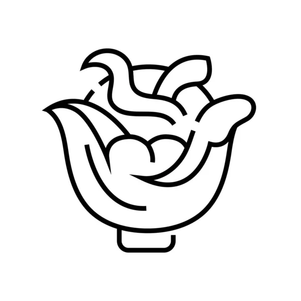 Icono de línea de col, signo de concepto, ilustración de vector de contorno, símbolo lineal . — Vector de stock