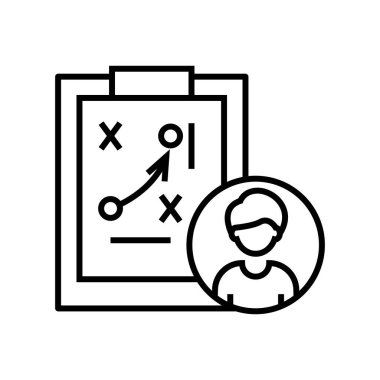 Kombinasyon çizgisi simgesi, konsept işareti, taslak vektör illüstrasyonu, doğrusal sembol seçiliyor.