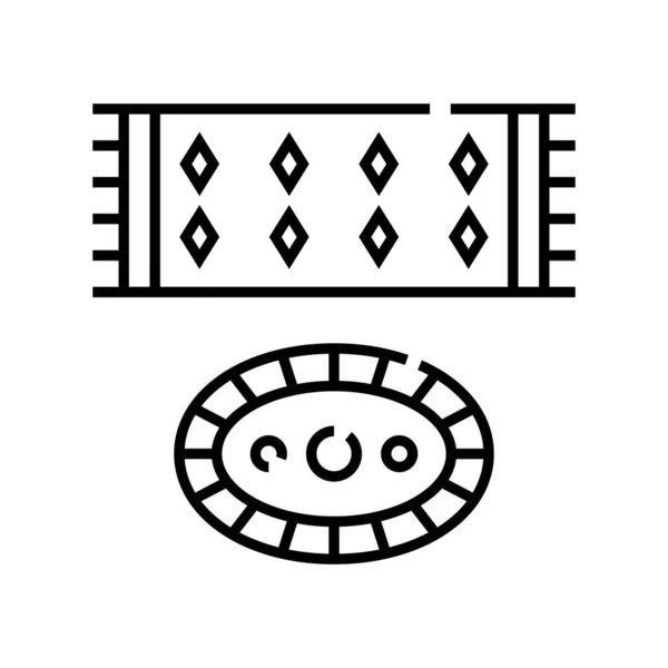Carpet line icon, concept sign, outline vector illustration, linear symbol. — Stock Vector
