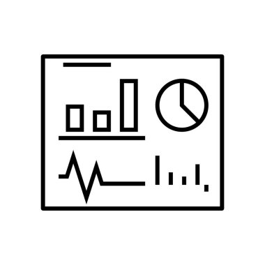 Çizelge bilgi satırı simgesi, kavram işareti, taslak vektör illüstrasyonu, doğrusal sembol.