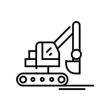 Building technic line icon, concept sign, outline vector illustration, linear symbol.