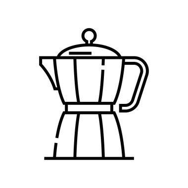 Coffee maker line icon, concept sign, outline vector illustration, linear symbol.
