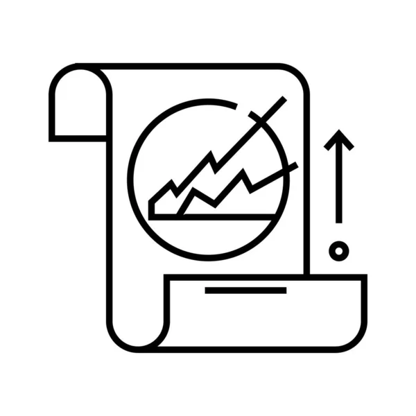 Charts info line icon, concept sign, outline vector illustration, linear symbol. — Stockový vektor