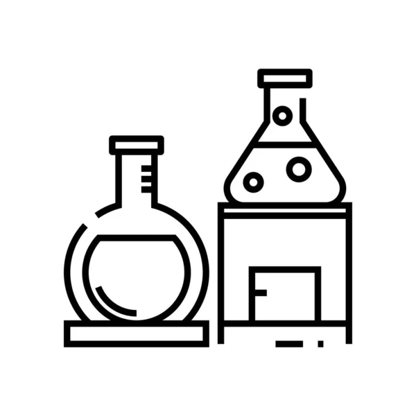 Chemistry lab line icon, concept sign, outline vector illustration, linear symbol. — Stockvektor
