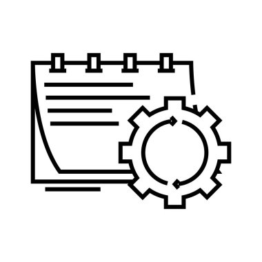 Changing plans line icon, concept sign, outline vector illustration, linear symbol.