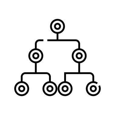 Complicated connections line icon, concept sign, outline vector illustration, linear symbol.