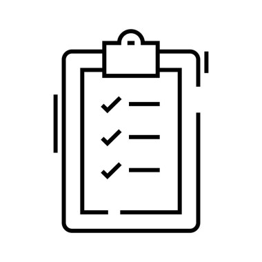 Check list line icon, concept sign, outline vector illustration, linear symbol.