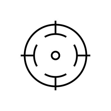 Dart çizgisi simgesi, kavram işareti, ana hatlı vektör çizimi, doğrusal sembol.