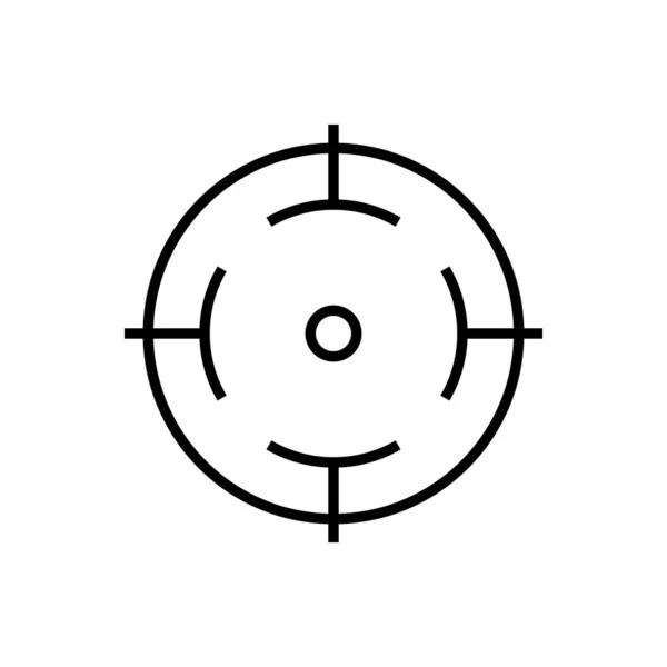 Ícone de linha de Darting, signo do conceito, ilustração do vetor do esboço, símbolo linear . — Vetor de Stock