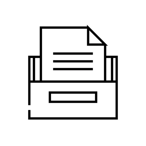 Document case line icoon, conceptteken, outline vector illustratie, lineair symbool. — Stockvector