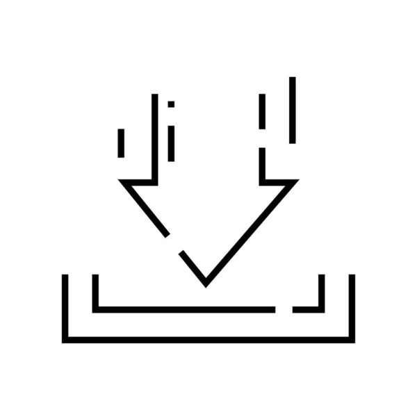 Descargar icono de línea de archivo, signo de concepto, ilustración de vectores de esquema, símbolo lineal . — Archivo Imágenes Vectoriales