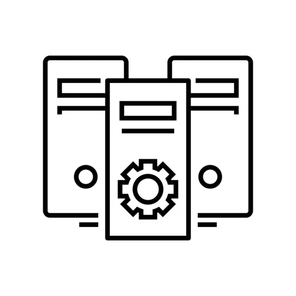 Device settings line icon, concept sign, outline vector illustration, linear symbol. — Stock Vector