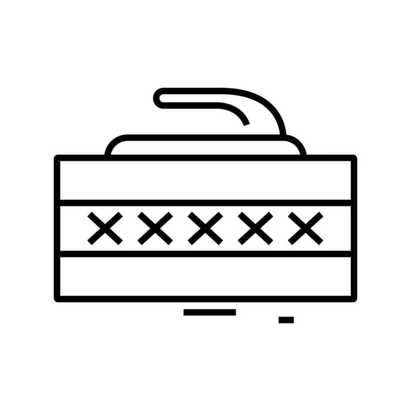 Curling line icon, concept sign, outline vektor illustration, linear symbol. — Stockvektor