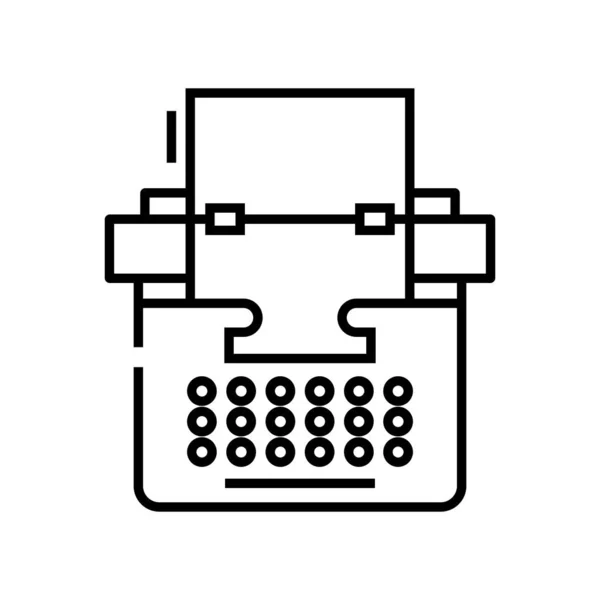 Creatief copywriter line icon, conceptteken, outline vector illustratie, lineair symbool. — Stockvector