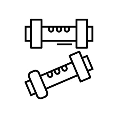 Dambıl çizgisi simgesi, konsept işareti, taslak vektör çizimi, doğrusal sembol.