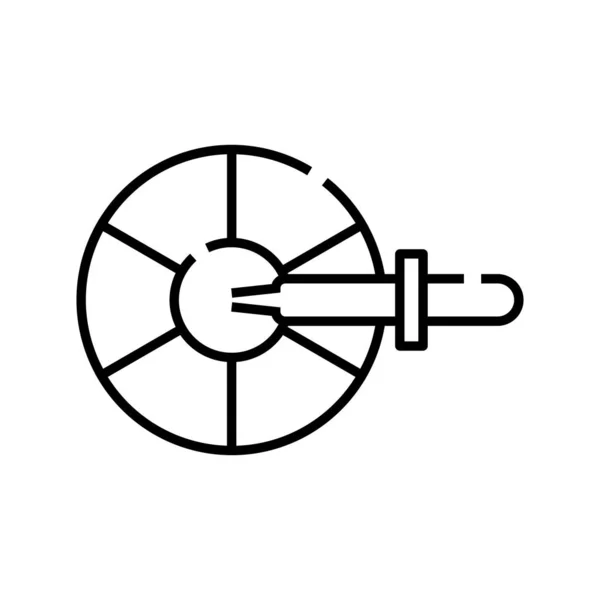 Zielliniensymbol, Konzeptzeichen, Umrissvektorillustration, lineares Symbol definieren. — Stockvektor