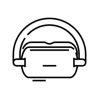 Kontrol ayrıntıları çizgi simgesi, kavram işareti, dış hatlar vektör illüstrasyonu, doğrusal sembol.