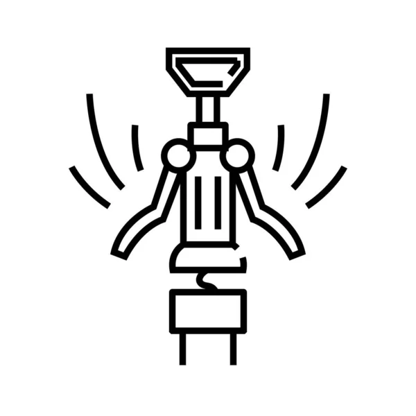 Icône de ligne de tire-bouchon, signe conceptuel, illustration vectorielle de contour, symbole linéaire . — Image vectorielle