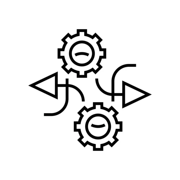 Configuration line icon, concept sign, outline vector illustration, linear symbol. — Stock Vector