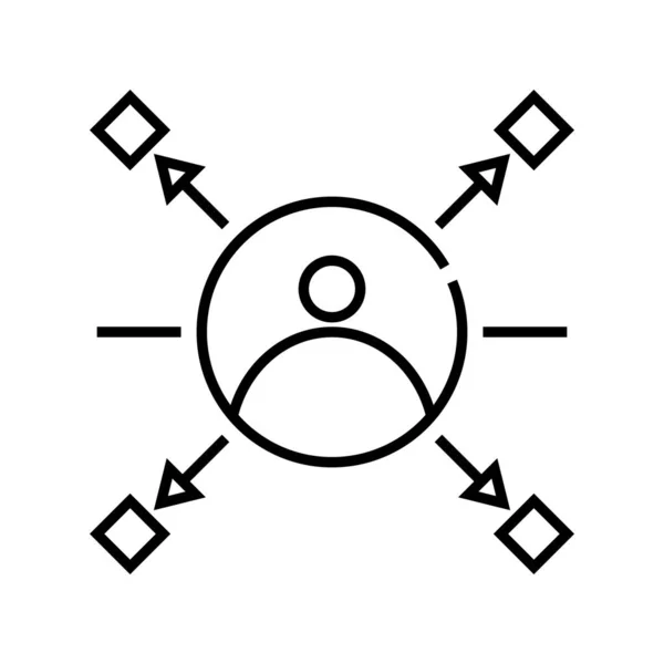 Διαφορετικό εικονίδιο γραμμής εργασιών, σύμβολο έννοιας, εικονογράφηση διάνυσμα περίγραμμα, γραμμικό σύμβολο. — Διανυσματικό Αρχείο