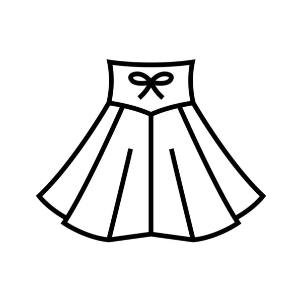 Dancing skirt line icon, concept sign, outline vector illustration, linear symbol. — ストックベクタ