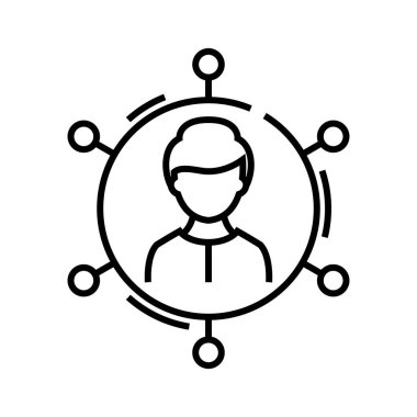 Data configuration line icon, concept sign, outline vector illustration, linear symbol.