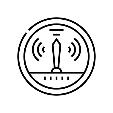 Counter line icon, concept sign, outline vector illustration, linear symbol.