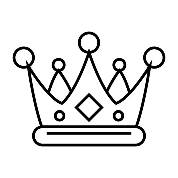 Crown line icon, concept sign, outline vector illustration, linear symbol. — ストックベクタ
