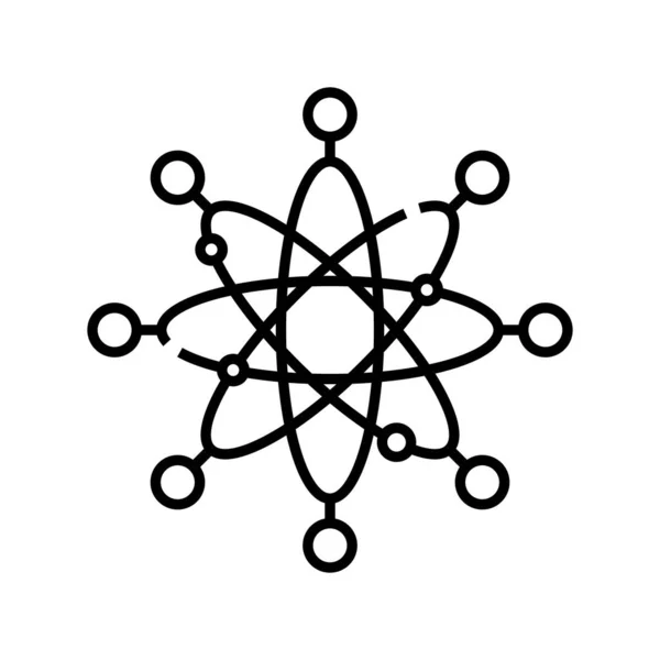 Icono de línea de conexión difícil, signo de concepto, ilustración de vectores de contorno, símbolo lineal . — Archivo Imágenes Vectoriales