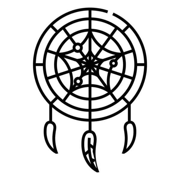 Dreamcatcher line icon, concept sign, outline vector illustration, linear symbol. — Stok Vektör