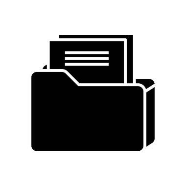 Büyük dizin siyah simgesi, konsept illüstrasyon, vektör düz sembol, kabartma işareti.