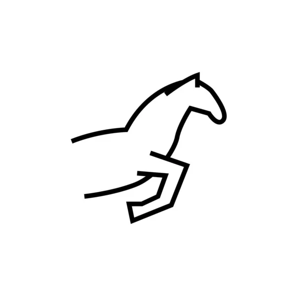 Paardensport lijn icoon, concept teken, schema vector illustratie, lineair symbool. — Stockvector