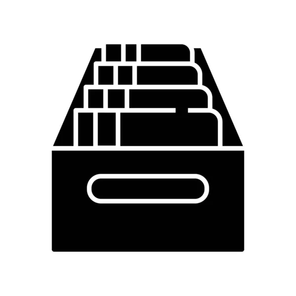 Arquivo ícone preto, ilustração conceito, símbolo plano vetorial, sinal de glifo . —  Vetores de Stock