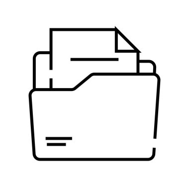 Dizin çizgisi simgesi, kavram işareti, ana hatlı vektör çizimi, doğrusal sembol.