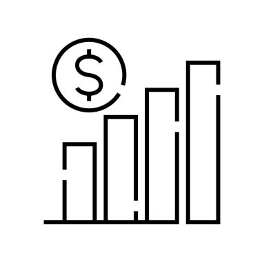 İşaret çizgisi simgesi, konsept işareti, taslak vektör çizimi, doğrusal sembol.