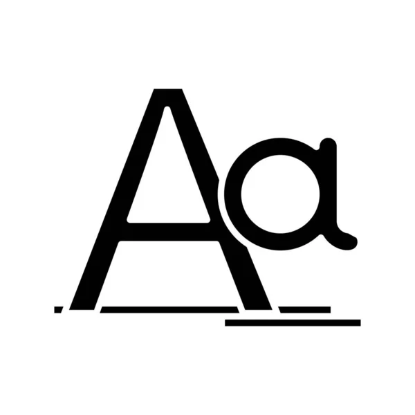 Alfabet czarny ikona, ilustracja koncepcyjna, wektor płaski symbol, znak glifa. — Wektor stockowy