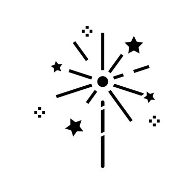 Bengal siyah simge, konsept illüstrasyon, vektör düz sembol, kabartma işareti ateşler.