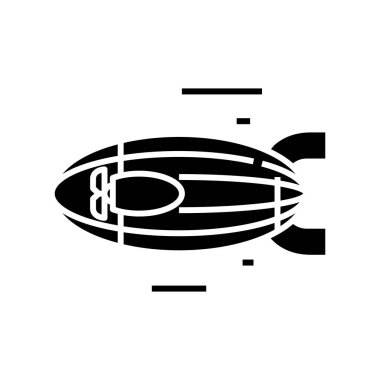 Hava gemisi simgesi, konsept illüstrasyon, vektör düz sembol, kabartma işareti.